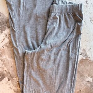 Skims Ribbed Knit Leggings in Light Gray